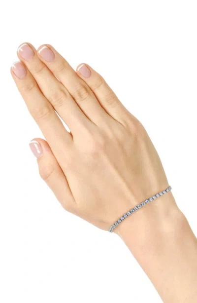 Cz By Kenneth Jay Lane Round Cubic Zirconia Tennis Bracelet In Metallic