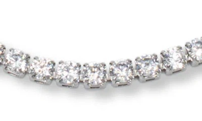 Cz By Kenneth Jay Lane Round Cubic Zirconia Tennis Bracelet In Metallic