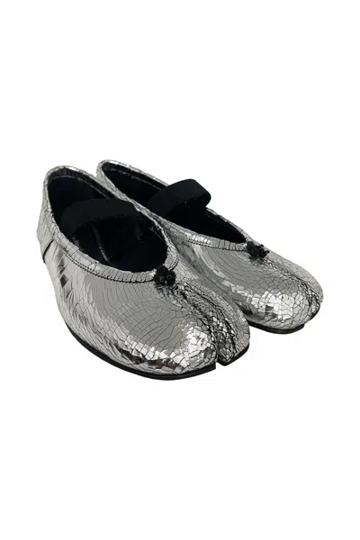 Maison Margiela Tabi Ballerina Broken Mirror Shoes In Gray