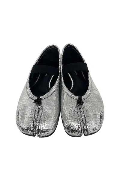 Maison Margiela Tabi Ballerina Broken Mirror Shoes In Gray