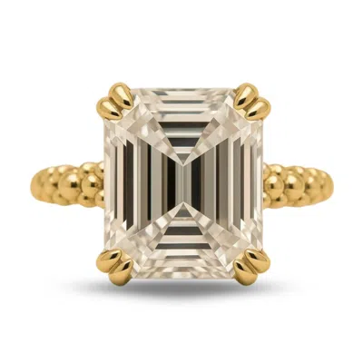 Dainty London Women's Solid Gold Luxury Moissanite Gemstone Ring -  Merrow In Gold