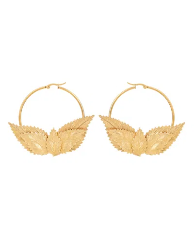 Pat’s Jewelry Women's Gold Neca Hoop Earrings In Metallic
