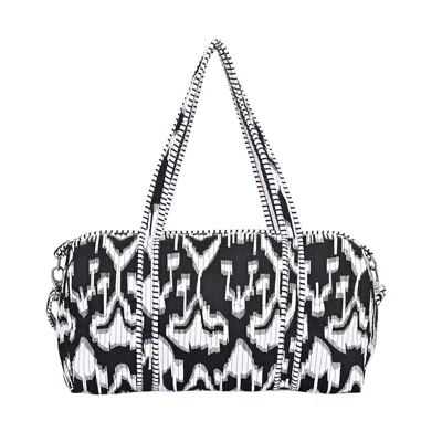 Conscious Yoga Collective Women's Black / White Ikat Cotton Weekender In Black In Multi