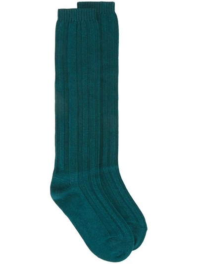 Maison Margiela Ribbed Socks - Green