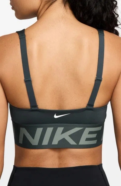 Nike Pro Indy Plunge Medium-support Padded Sports Bra In Black