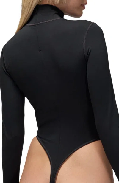Jordan Flight Mountainside Long Sleeve Thong Bodysuit In Black