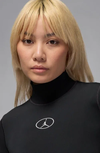 Jordan Flight Mountainside Long Sleeve Thong Bodysuit In Black