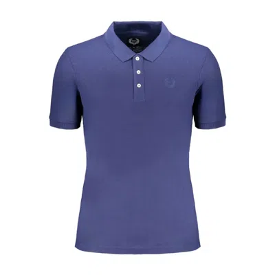 Gianmarco Venturi Blue Cotton Polo Shirt In Blue