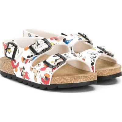 Moa Master Of Arts Master Of Arts Mickey Cartoon Print Sandals In White