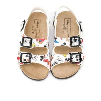 Moa Master Of Arts Master Of Arts Mickey Cartoon Print Sandals In White