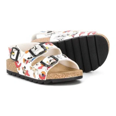 Moa Master Of Arts Master Of Arts Mickey Cartoon Print Sandals In White