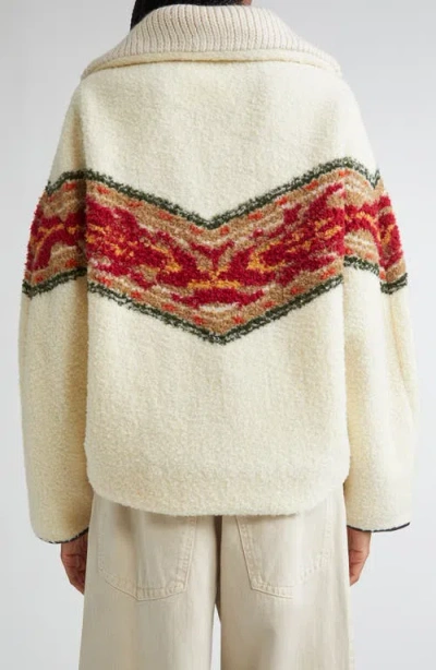 Isabel Marant Étoile Marner Oversize Half Zip Jumper In Neutral