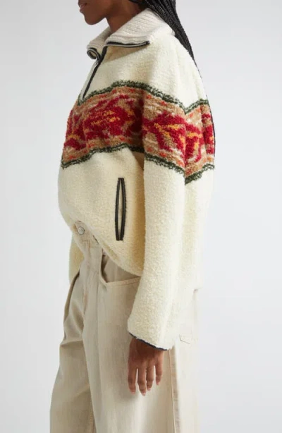 Isabel Marant Étoile Marner Oversize Half Zip Jumper In Neutral