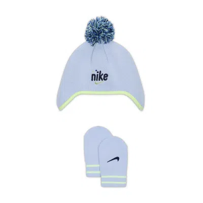 Nike Play For All Baby (12-24m) 2-piece Peak Beanie Set In Blue