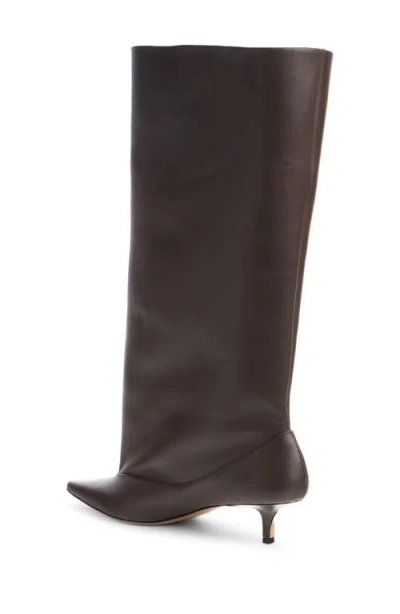 Jacquemus Les Bottes Tourni Leather Bootie In Brown