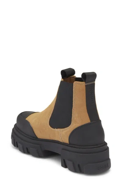 Ganni Low Chelsea Ankle Boots  Leather Brown