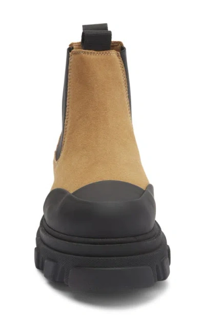 Ganni Low Chelsea Ankle Boots  Leather Brown