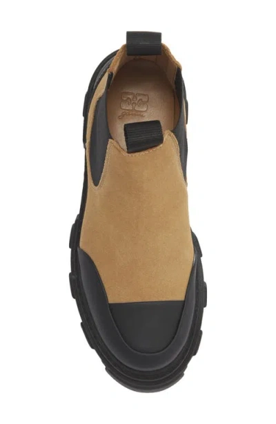 Ganni Low Chelsea Ankle Boots  Leather Brown