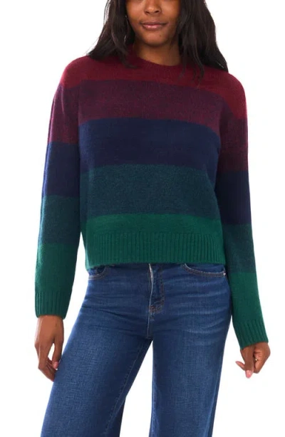 Vince Camuto Stripe Crewneck Sweater In Multi