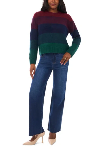 Vince Camuto Stripe Crewneck Sweater In Multi