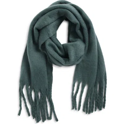Bp. Fringe Blanket Scarf In Green