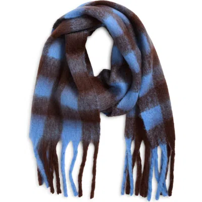 Bp. Fringe Blanket Scarf In Blue