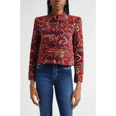 L'agence Asha Tapestry Jacquard Jacket In Multi