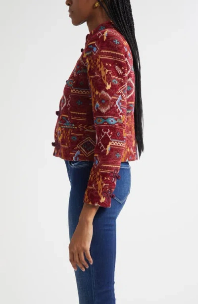 L'agence Asha Tapestry Jacquard Jacket In Multi