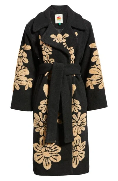 Farm Rio Bold Flowers Fleece Jacket In Multi