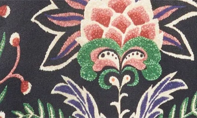 Farm Rio Black Marvelous Garden Lenzing Ecovero Mini Dress In Black