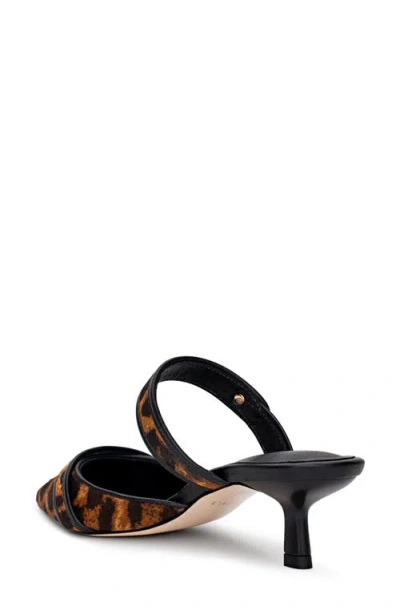 L'agence Gilliane Ii Mary Jane Pointed Toe Kitten Heel Mule In Multi