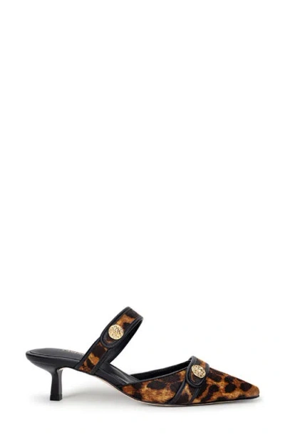 L'agence Gilliane Ii Mary Jane Pointed Toe Kitten Heel Mule In Multi