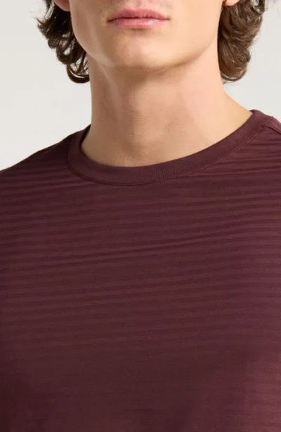 Robert Barakett Christopher Long Sleeve Pima Cotton T-shirt In Burgundy