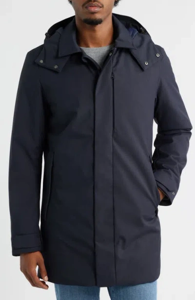 Save The Duck Sid Twill Jacket With Removable Hood In Black