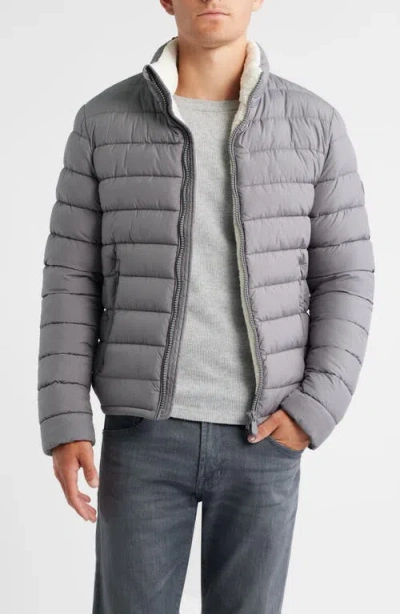 Save The Duck Erion Water Repellent Quilted Puffer Jacket In Gray