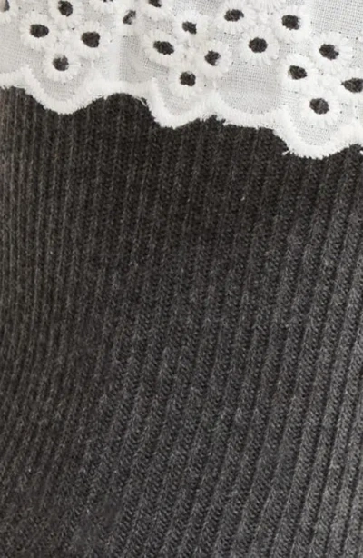 Casa Clara Tabitha Ruffle Ankle Socks In Gray