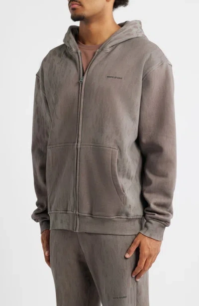 Santo Studio Preda Zip Hoodie In Gray