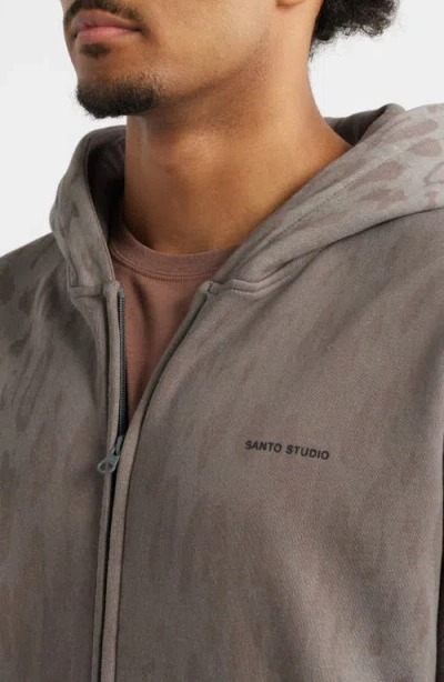 Santo Studio Preda Zip Hoodie In Gray