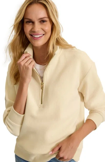 Tommy Bahama Cozy Cord Half Zip Sweatshirt In Nude