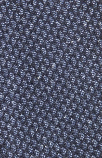 Canali Neat Silk Tie In Blue