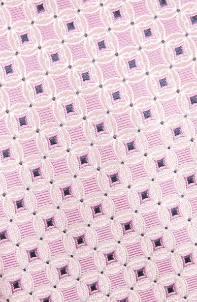 Canali Medallion Silk Tie In Pink