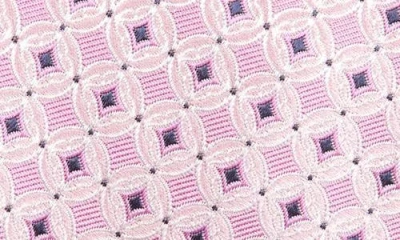 Canali Medallion Silk Tie In Pink