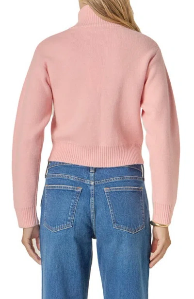 English Factory Knit Crop Zip Jacket In Pink