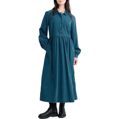 Seasalt Cornwall Rosina Long Sleeve Midi Dress In Blue