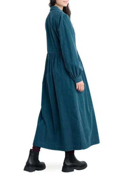 Seasalt Cornwall Rosina Long Sleeve Midi Dress In Blue