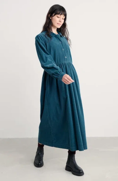 Seasalt Cornwall Rosina Long Sleeve Midi Dress In Blue