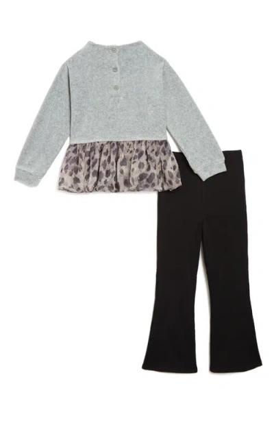 Pippa & Julie Kids' Ronnie Flounce Hem Tunic & Flare Leg Pants Set In Multi