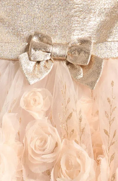 Zunie Metallic Brocade & Tulle Party Dress In Multi