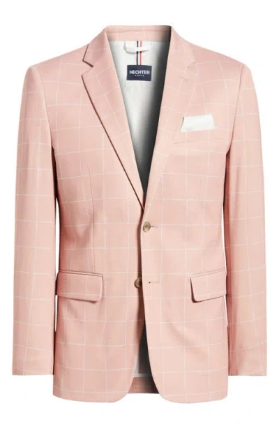 Daniel Hechter Pink Windowpane Check Knit Sport Coat In Pink
