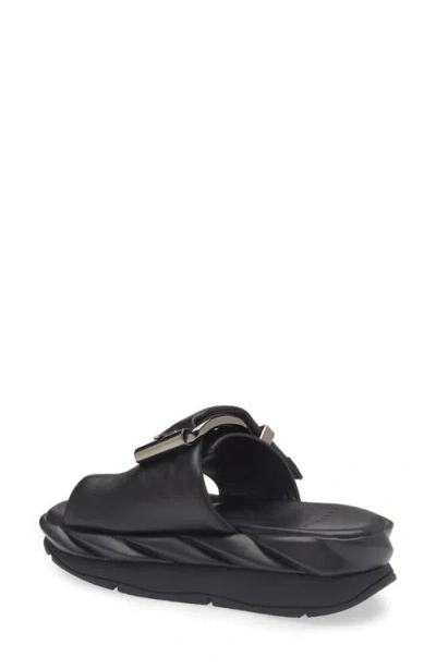 4ccccees Mellow Glow Toe Loop Platform Sandal In Black